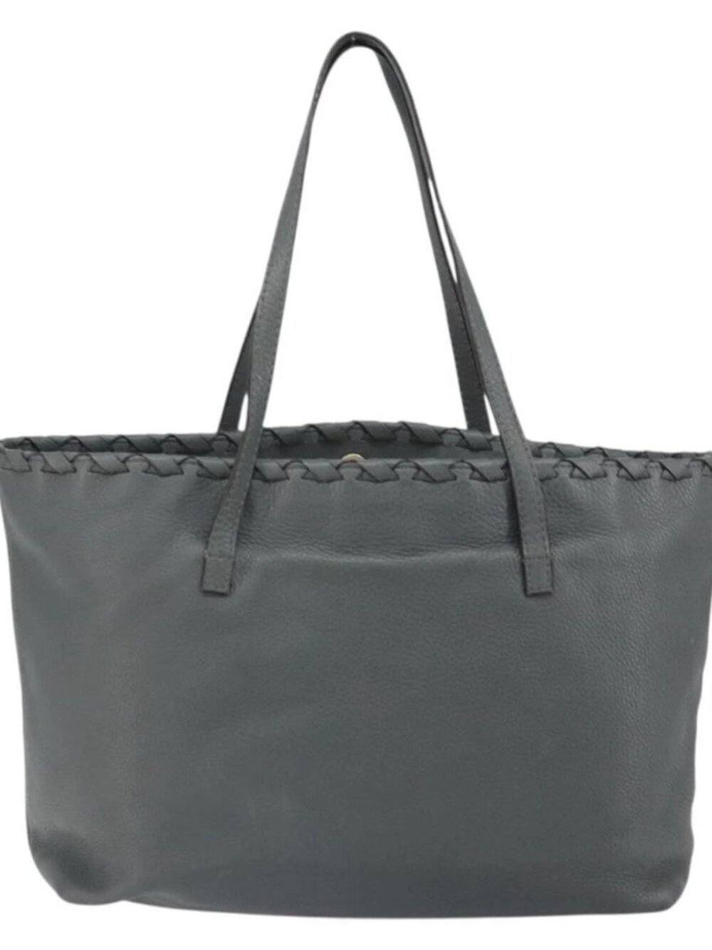 GUCCI Tote Bag Leather Outlet Gray Silver 354665 Auth 164491 - Picture 3 of 16